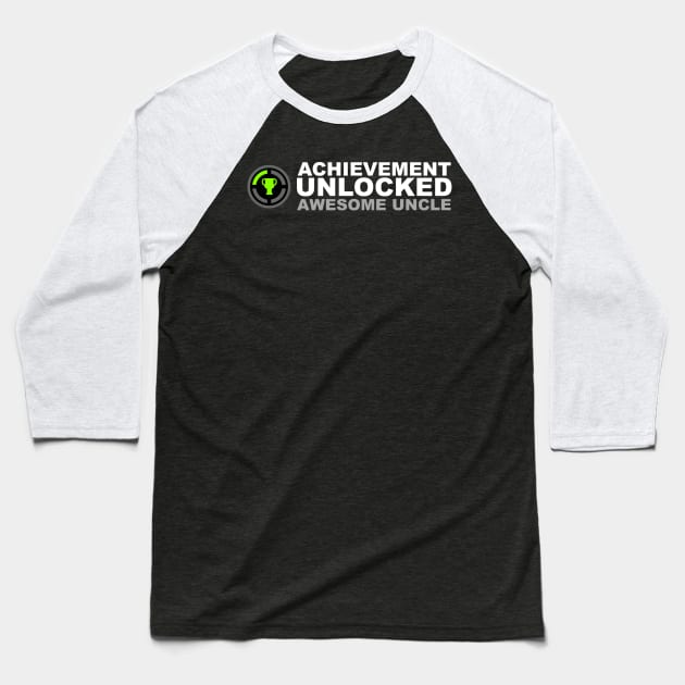 Achievement Unlocked Awesome Uncle Baseball T-Shirt by Kyandii